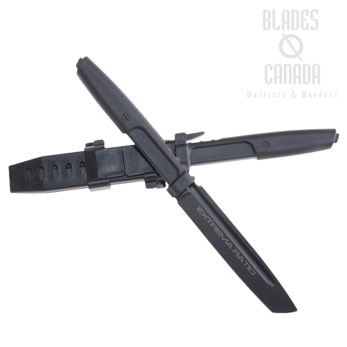 Extrema Ratio MAMBA Tanto Fixed Blade Knife, N690, Black Handle